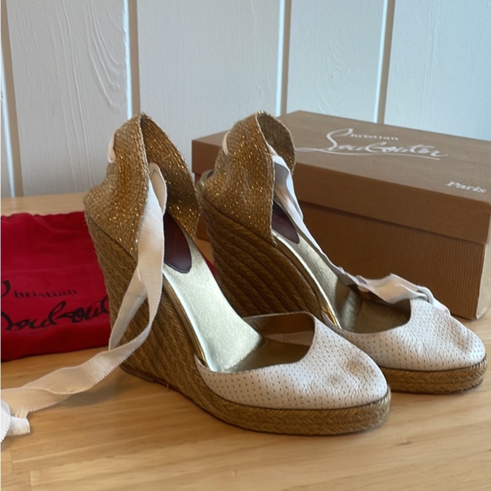 Christian Louboutin espadrille wedges